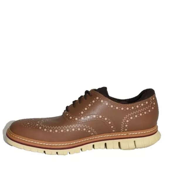 New! Cole Haan 4.ZERØGRAND Oxfords Sz 7.5 M Brown Wingtip Leather DD410 C37091 main image 5